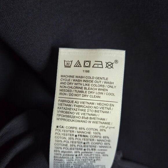 Athleta Harlow Hybrid Relaxed Boxy Top Navy/Black Size 1X Long Sleeve Athleisure - Picture 9 of 10